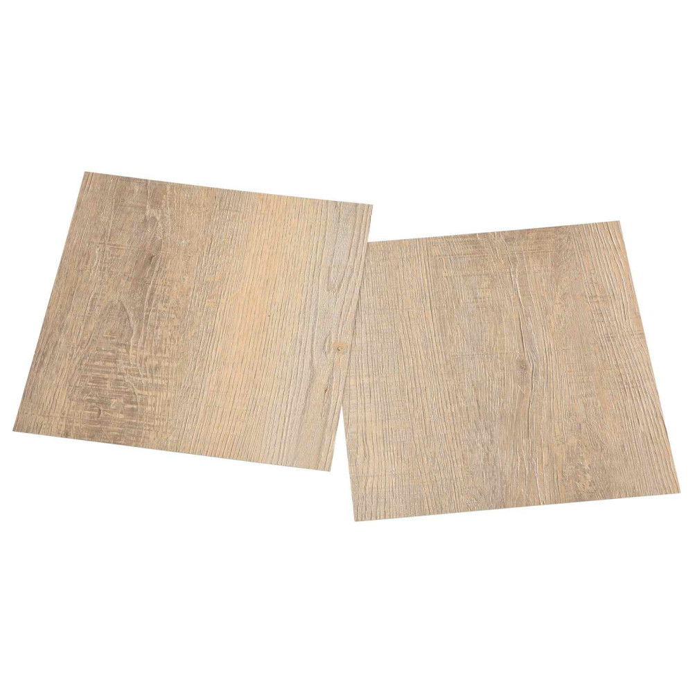 Produktbild för Golvplankor 5,11 m² 55 pcs PVC Ljusgrå, Mörkbrun
