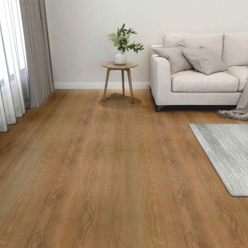 vidaXL Golvplankor 55 pcs Brun 5,11 m² PVC
