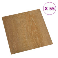 Produktbild för Golvplankor 55 pcs Brun 5,11 m² PVC