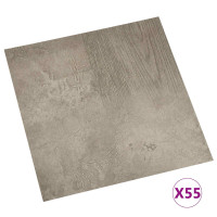 Produktbild för Golvplankor 5,11 m² 55 pcs PVC Mörkbrun och Grå