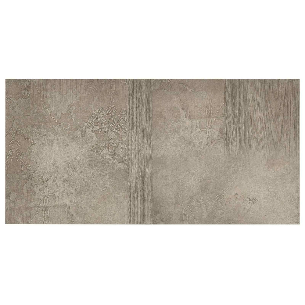 Produktbild för Golvplankor 5,11 m² 55 pcs PVC Mörkbrun och Grå
