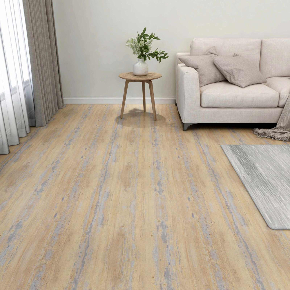 Produktbild för Golvplankor 5,11 m² 55 pcs PVC Brun och Grå