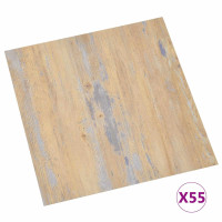 Produktbild för Golvplankor 5,11 m² 55 pcs PVC Brun och Grå