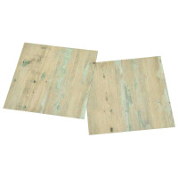 Produktbild för Golvplankor 5,11 m² 55 pcs PVC Vit och Ljusbrun