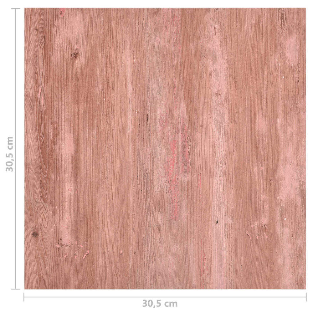 Produktbild för Golvplank 55 pcs Röd 5,11 m² PVC