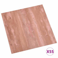 Produktbild för Golvplank 55 pcs Röd 5,11 m² PVC