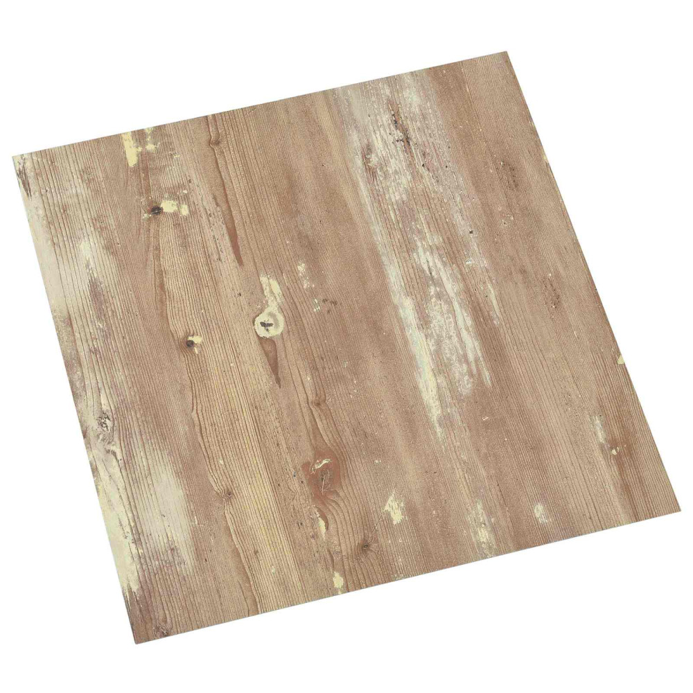 Produktbild för Golvplankor 5,11 m² 55 pcs PVC Kräm och Ljusbrun
