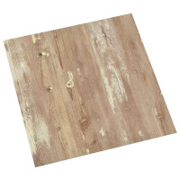 Produktbild för Golvplankor 5,11 m² 55 pcs PVC Kräm och Ljusbrun