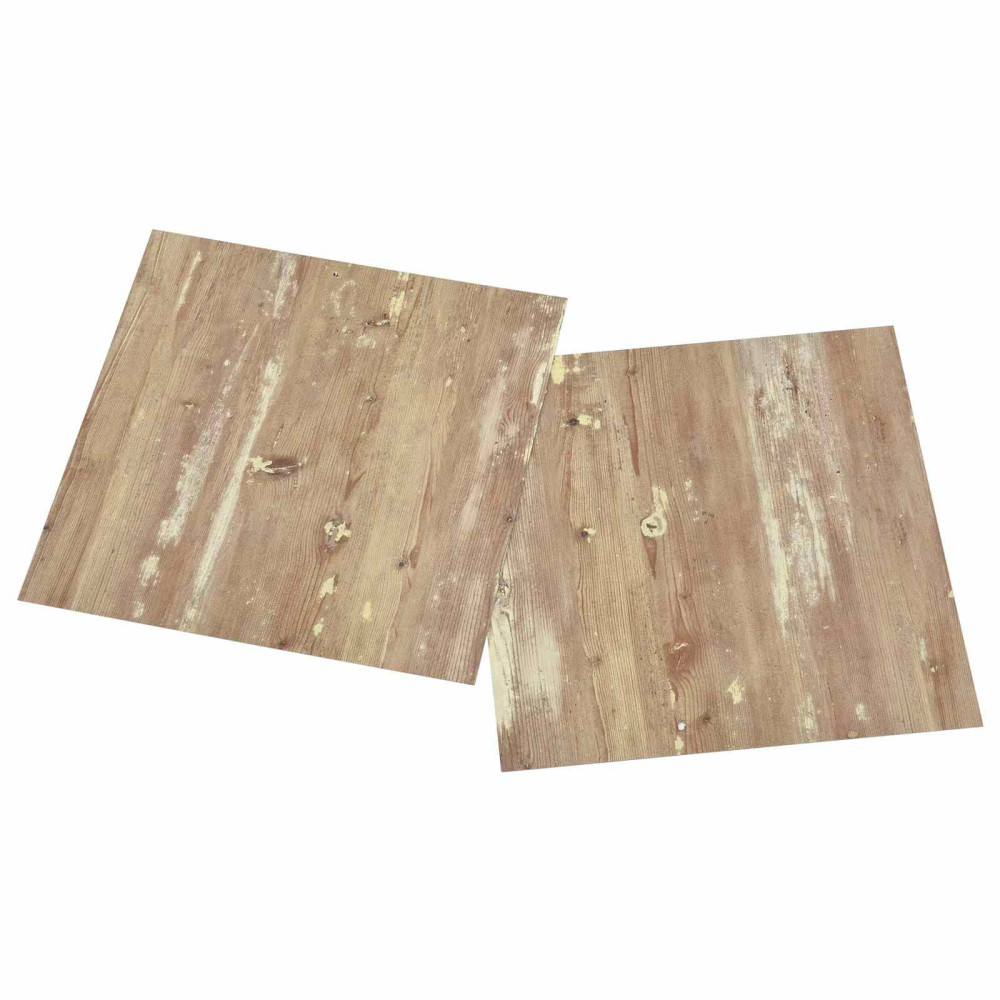 Produktbild för Golvplankor 5,11 m² 55 pcs PVC Kräm och Ljusbrun