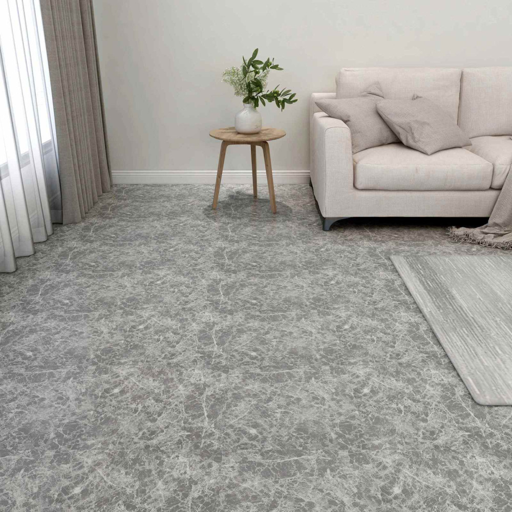 Produktbild för Golvplankor 5,11 m² 55 pcs PVC Grå