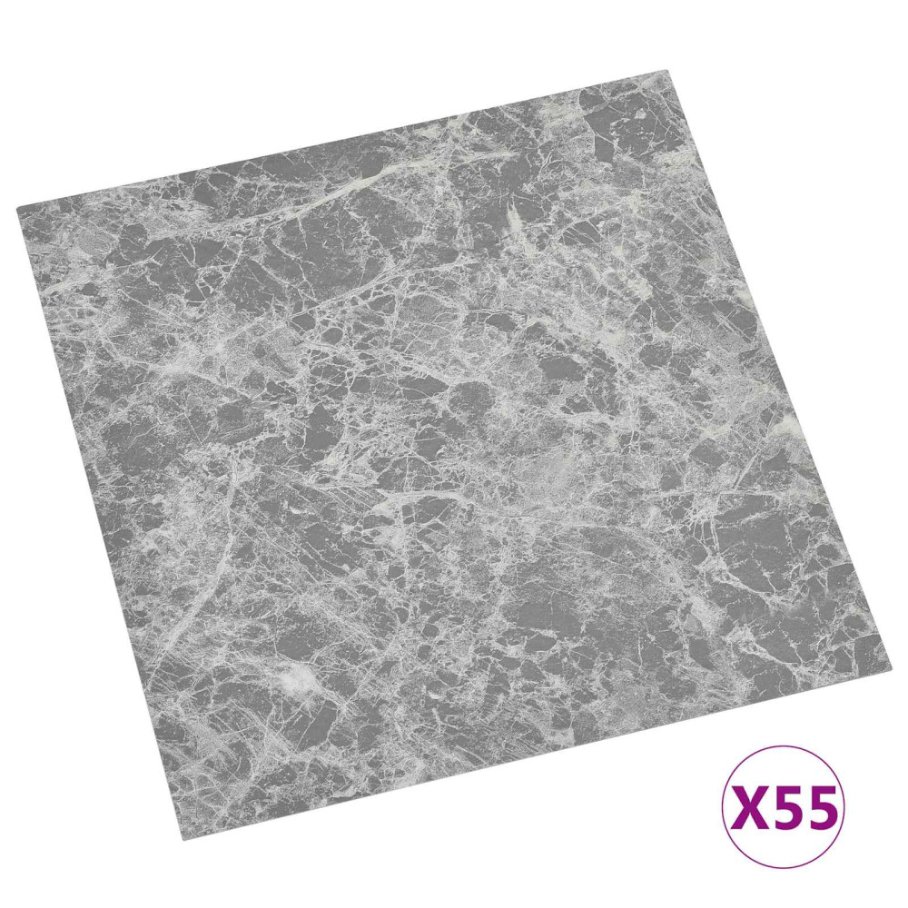 Produktbild för Golvplankor 5,11 m² 55 pcs PVC Grå