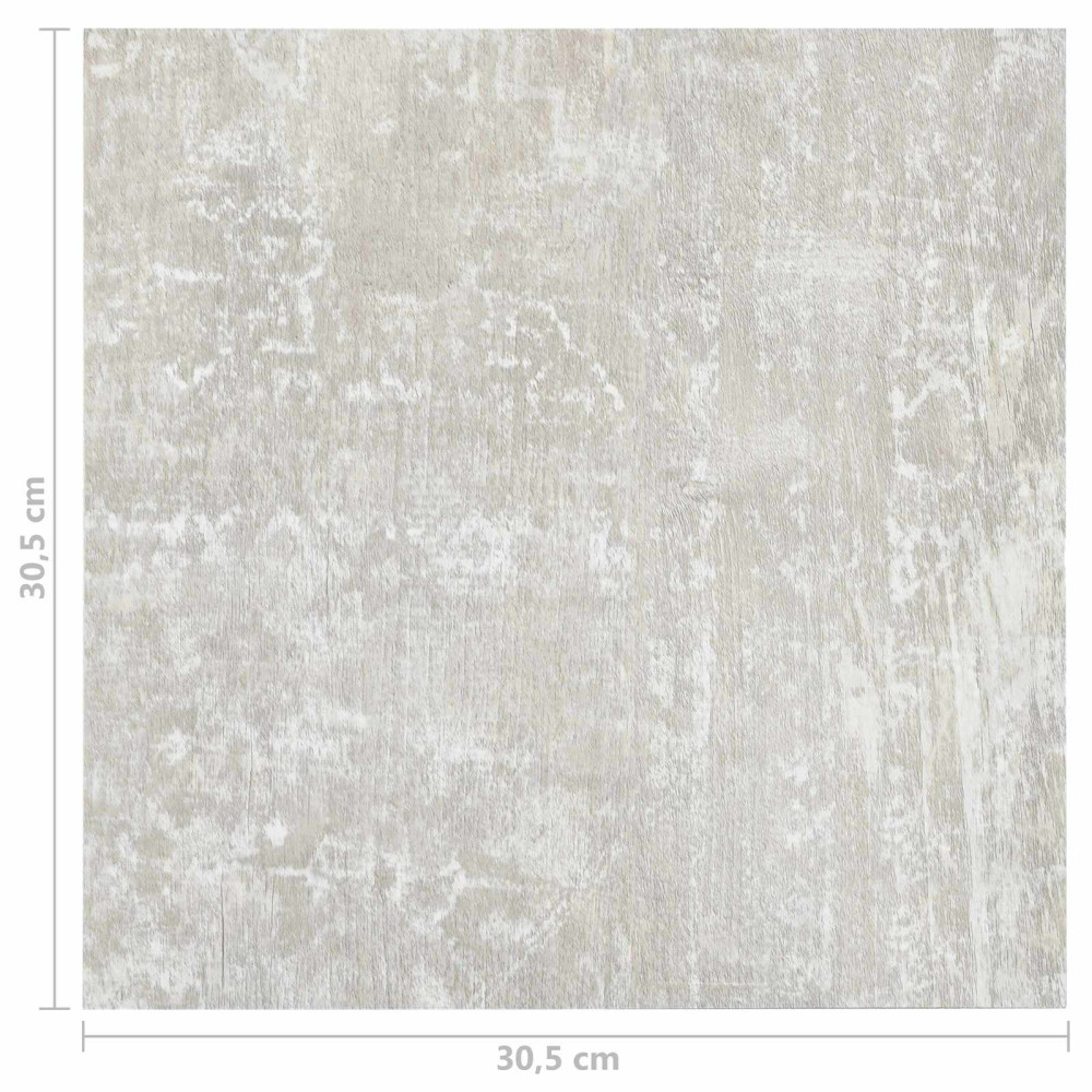 Produktbild för Golvplankor 5,11 m² 55 pcs PVC Vit och trä