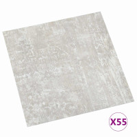 Produktbild för Golvplankor 5,11 m² 55 pcs PVC Vit och trä
