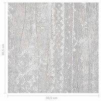 Produktbild för Golvplankor 5,11 m² 55 pcs PVC Ljusgrå och vit.