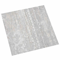 Produktbild för Golvplankor 5,11 m² 55 pcs PVC Ljusgrå och vit.