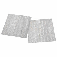 Produktbild för Golvplankor 5,11 m² 55 pcs PVC Ljusgrå och vit.
