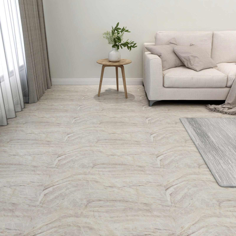 Produktbild för Golvplankor 5,11 m² 55 pcs PVC Brun och beige