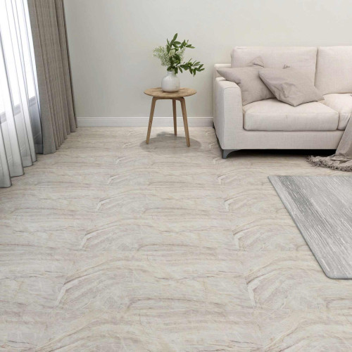 vidaXL Golvplankor 5,11 m² 55 pcs PVC Brun och beige