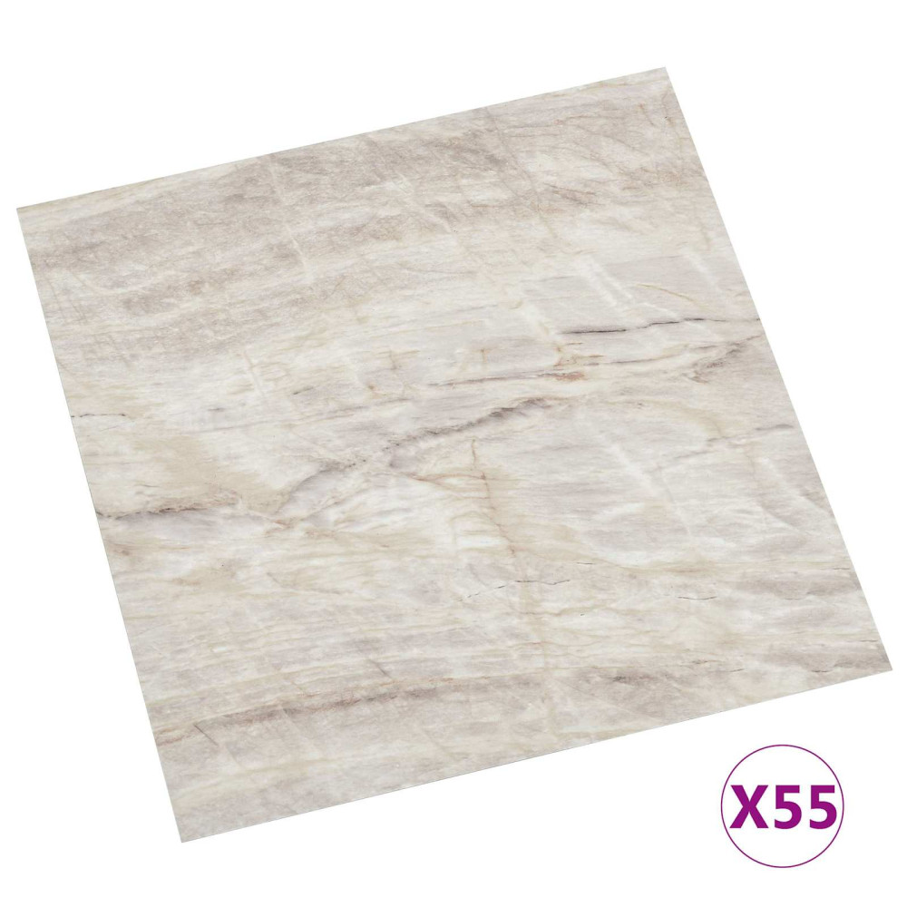 Produktbild för Golvplankor 5,11 m² 55 pcs PVC Brun och beige