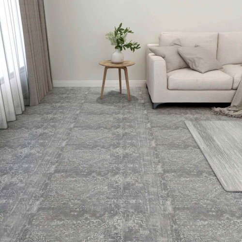 vidaXL Golvplankor 55 pcs BetongGrå 5,11 m² PVC