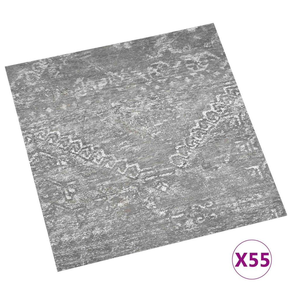 Produktbild för Golvplankor 55 pcs BetongGrå 5,11 m² PVC