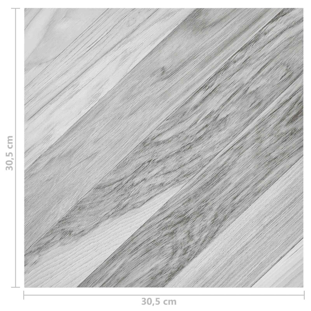 Produktbild för Golvplankor 55 pcs Grå 5,11 m² PVC
