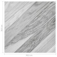 Produktbild för Golvplankor 55 pcs Grå 5,11 m² PVC
