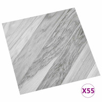 Produktbild för Golvplankor 55 pcs Grå 5,11 m² PVC