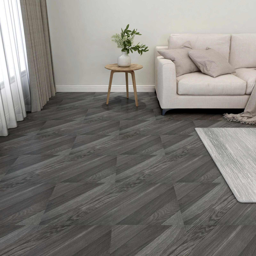 Produktbild för Golvplankor 55 pcs Grå 5,11 m² PVC