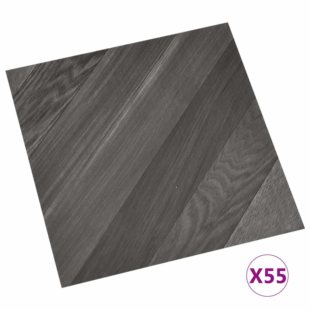 Produktbild för Golvplankor 55 pcs Grå 5,11 m² PVC