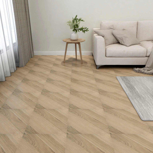 vidaXL Golvplankor 55 pcs Brun 5,11 m² PVC