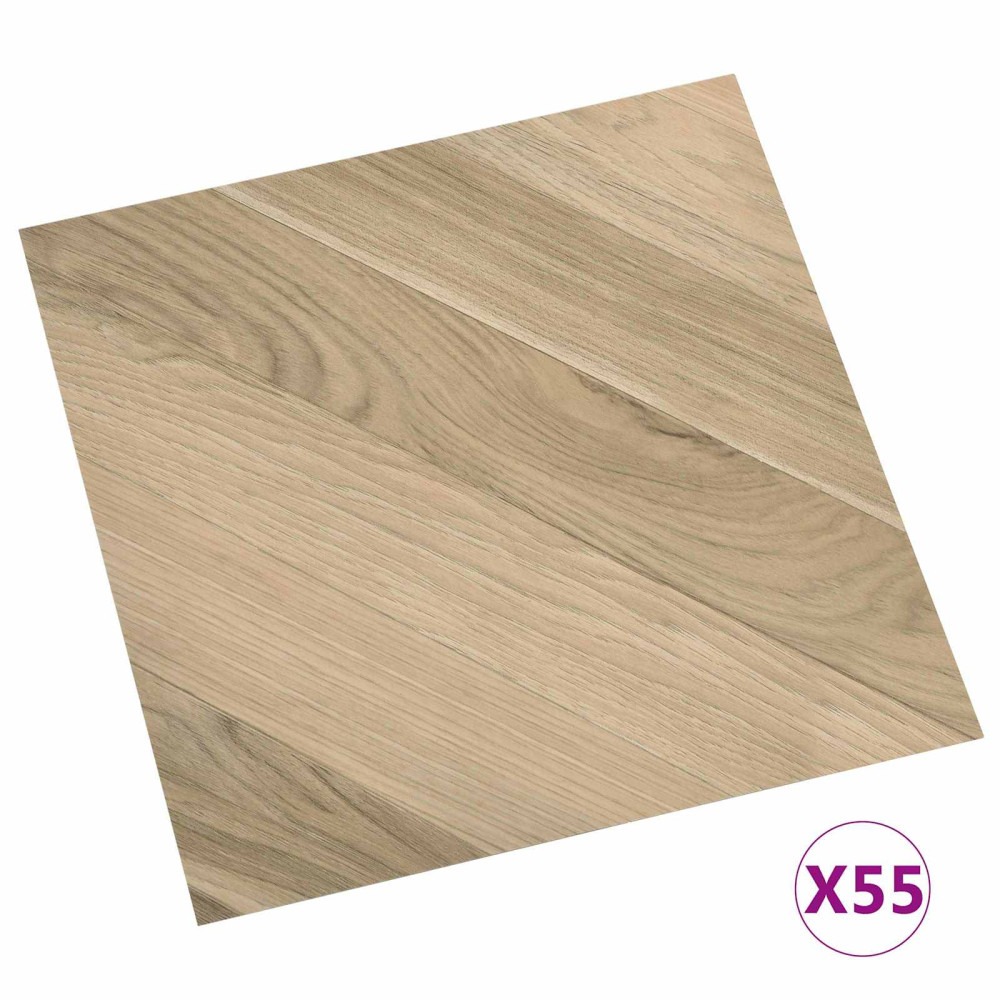 Produktbild för Golvplankor 55 pcs Brun 5,11 m² PVC