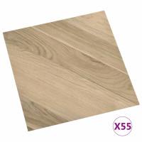 Produktbild för Golvplankor 55 pcs Brun 5,11 m² PVC