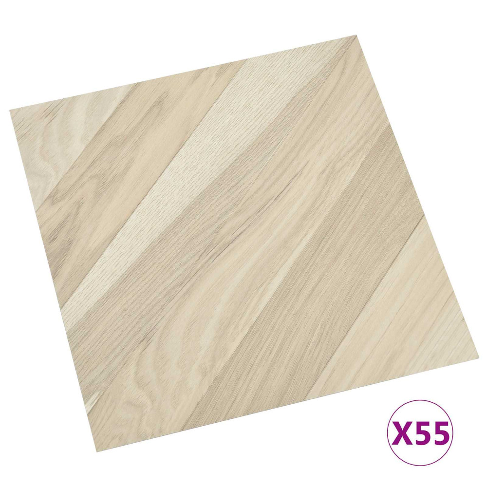 Produktbild för Golvplankor 55 pcs Beige 5,11 m² PVC