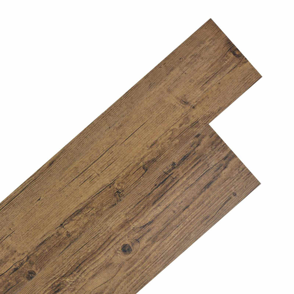 Produktbild för Golvplankor 18 pcs Valnöt Brun 2,51 m² PVC
