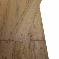 Produktbild för Golvplankor 18 pcs Valnöt Brun 2,51 m² PVC