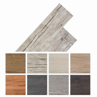 Produktbild för Golvplankor 2,51 m² 18 pcs PVC Ekfärgad