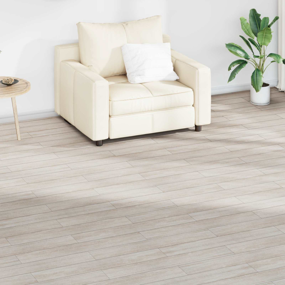 Produktbild för Golvplankor 18 pcs Ek Klassisk Vit 2,51 m² PVC