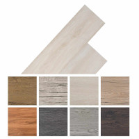 Produktbild för Golvplankor 18 pcs Ek Klassisk Vit 2,51 m² PVC
