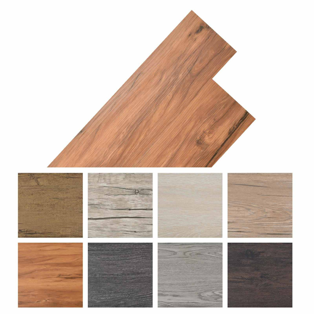Produktbild för Golvplankor 18 pcs Naturfärg 2,51 m² PVC