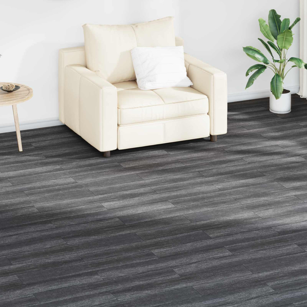 Produktbild för Golvplankor 18 pcs Svart och Vitt 2,51 m² PVC