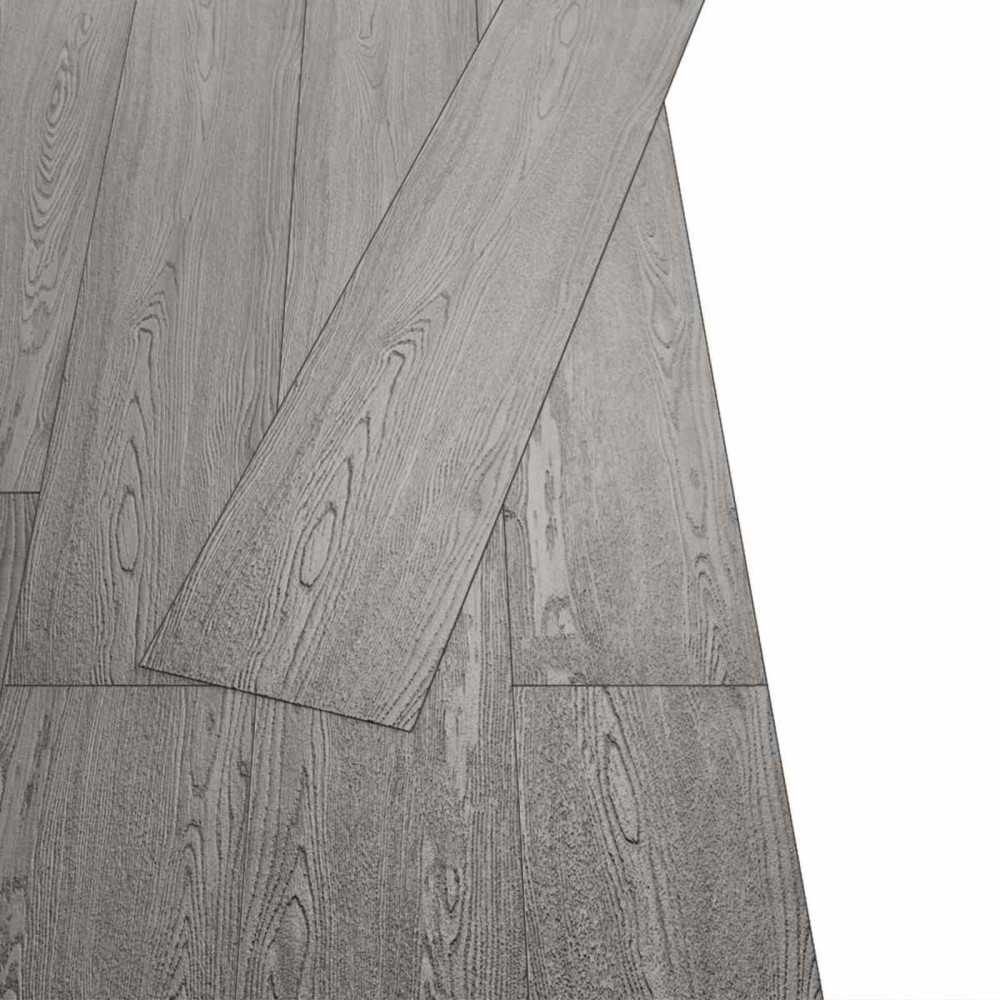 Produktbild för Golvplankor 18 pcs Mörkgrå 2,51 m² PVC