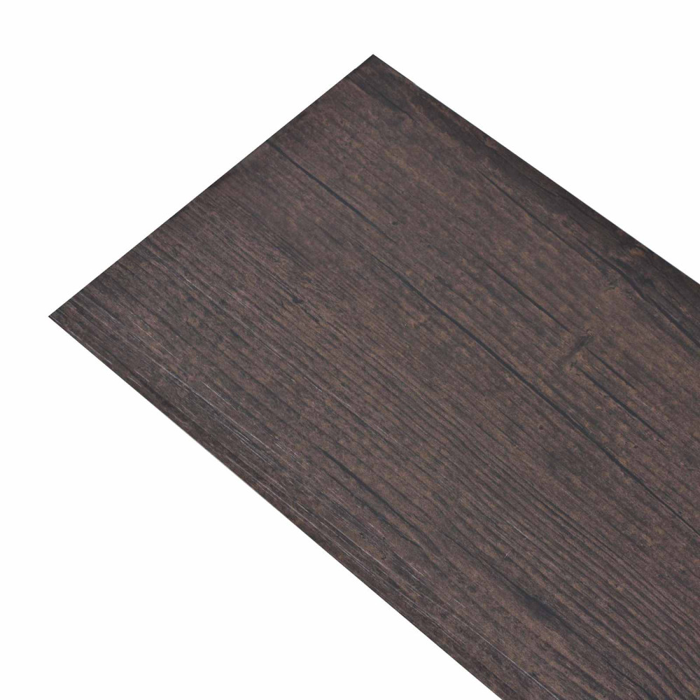 Produktbild för Golvplankor 18 pcs Mörkbrun 2,51 m² PVC