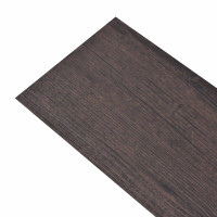 Produktbild för Golvplankor 18 pcs Mörkbrun 2,51 m² PVC