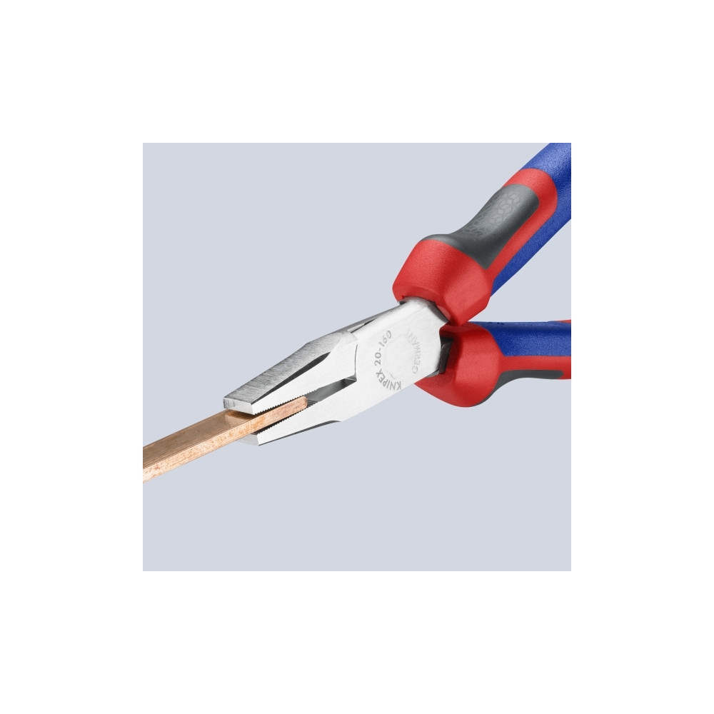 Produktbild för Knipex 20 05 160, Nåltänger, Kromvanadinstål, Plast, Blå, Rö...