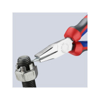 Produktbild för Knipex 20 05 160, Nåltänger, Kromvanadinstål, Plast, Blå, Rö...