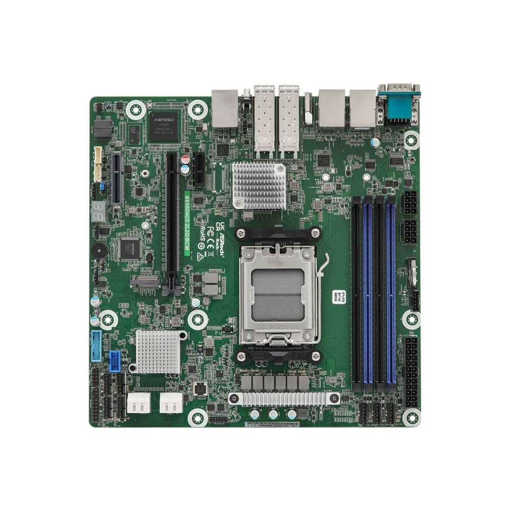 Produktbild för ASRock Rack B650D4U3-2L2Q/BCM - moderkort - micro ATX - Socket AM5 - AMD B650E