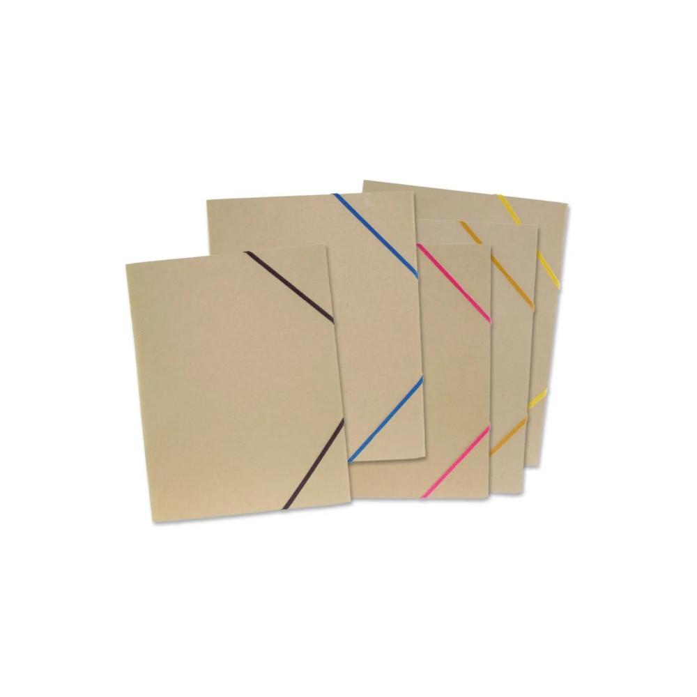 Produktbild för Elastisk mapp A4 i naturkartong, tillverkad av 100 % återvun...