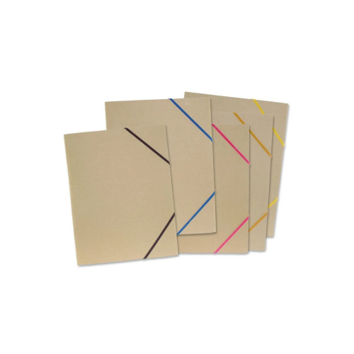 BNTOFFICE Elastisk mapp A4 i naturkartong, tillverkad av 100 % återvun...