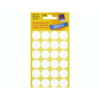 Produktbild för Avery Zweckform färgkodningspunkt - 1,8 cm diameter - vit (paket om 96)